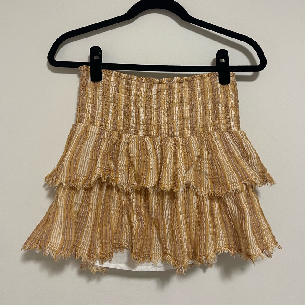 Aerie Yellow Tiered Skirt - Size S
